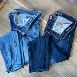 2 pair of American Eagle jeans
